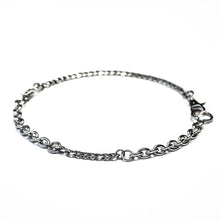 Load image into Gallery viewer, zion reconstructed clasp and ring industrial grunge chain necklace in steel
