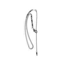 Load image into Gallery viewer, sven lariat chain necklace with spike in stainless steel
