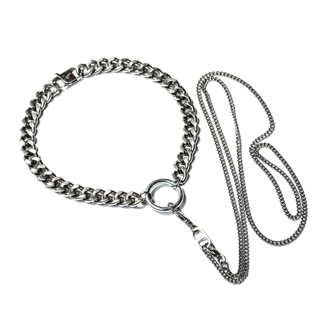clout heavy body chain and necklace in steel