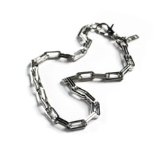 Load image into Gallery viewer, yuve silver double link industrial chain necklace in steel
